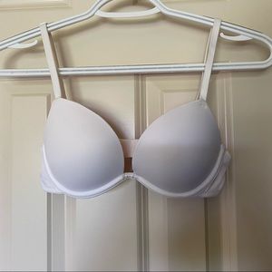 PINK Super Push-Up White Bra